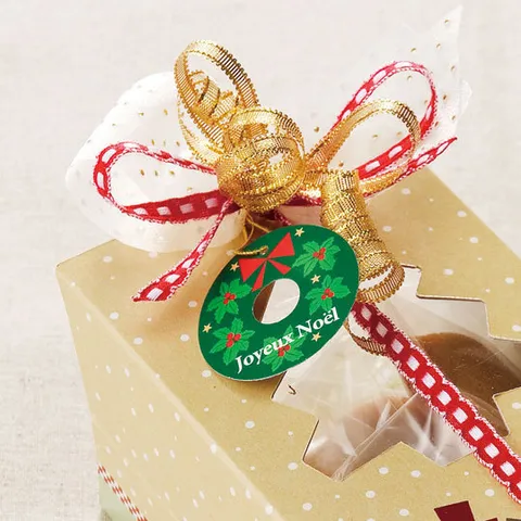 Weihnachten Hängeetiketten Rund Kranz Geschenkanhänger Muster Deko Für Feiertage Verpackung Geschenke