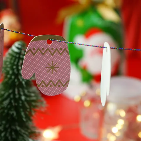 Vintage Christmas Gift Tags Cartoon Snowman Mitten Cardstock Hanging Ornaments Cute Xmas Tree Decor Holiday Present Wrapping Label Message Cards For Festival Blessing Decoration