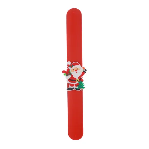Weihnachten Klatscharmband Süß Karikatur Silikon Armband Weihnachtsmann Elch Schneemann Stern Druck Klatschband Festliche Partyartikel Kinder Geschenk Dekoration Handzubehör