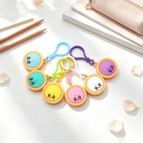 Süß PVC Weichgummi Simulation Gekochtes Brötchen Schlüsselanhänger 3D Cartoon Ausdruck Dim Sum Anhänger Schlüsselring Für Tasche Dekoration Zubehör