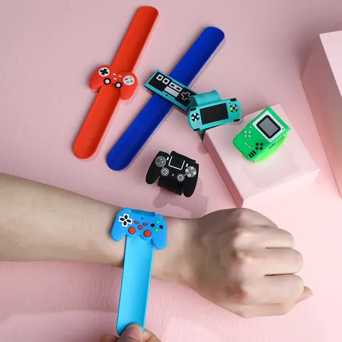 Cute Cartoon Game Console Slap Bracelet Silicone Gamepad Slap Band Wristband Party Favors For Children Toy Gift Wrist Accessory