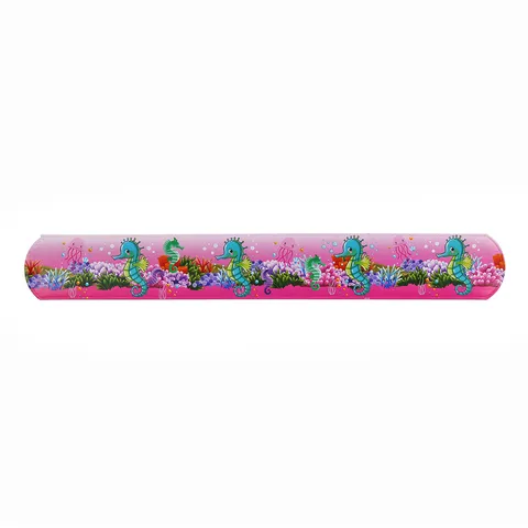 Cute Cartoon Marine Animals All Over Print PVC Slap Bracelets Colorful Ocean Theme Slap Bands For Kids Party Favors Gifts Wristband