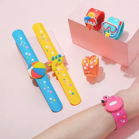 Bracelet Slap Étoile de Plage d'Été pour Enfants Mignon Dessin Animé Silicone Slap Bande Bracelet Enfants Jouet Bijoux