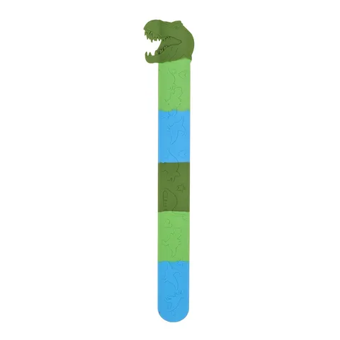 Bracelet Slap en Silicone Dinosaure Cartoon Enfants Mignon Bracelet Animal 3D Bracelet Souple Cadeau de Fête Bijoux