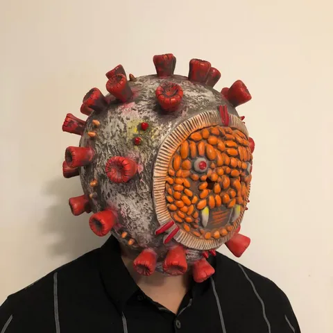 Halloween Creepy Latex Virus Monster Mask Horror Novelty Costume Prop Party Cosplay Masquerade Headgear