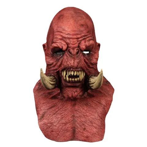 Halloween Horror Ork Masker Creepy Latex Monster Hoofdtooi Met Grote Slagtanden Eng Kostuum Feest Rekwisieten Accessoires