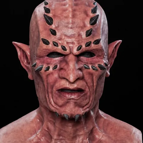 Dark Demon Latex Mask Halloween Party Cosplay Horror Full Head Monster Costume Prop Devil Creepy Headwear