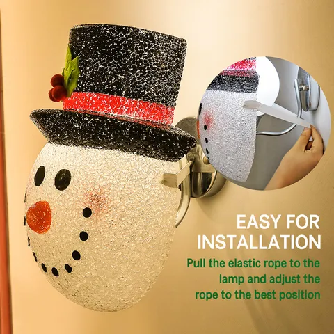 Christmas EVA Snowman Santa Penguin Wall Lamp Lampshade Glowing Holiday Party Home Indoor Decor Lighting Fixture