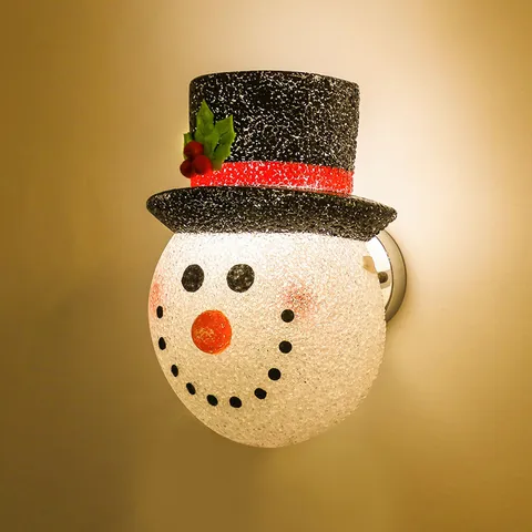 Christmas EVA Snowman Santa Penguin Wall Lamp Lampshade Glowing Holiday Party Home Indoor Decor Lighting Fixture