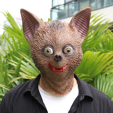 Halloween Horror Vampire Bat Latex Mask Creepy Scary Props Animal Bat Monster Headgear Party Costume Cosplay
