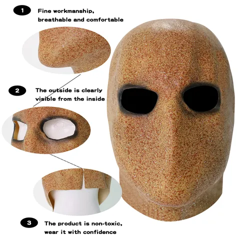 Halloween Horror Latex Maske Böser Gesichtsloser Mann Lustige Alien Vollgesicht Kopfbedeckung Party Requisite