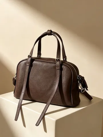 Bolso Tote de Cuero PU Minimalista para Mujer Gran Capacidad Bolso de Hombro Cruzado Moda Casual Bolso de Mano Urbano