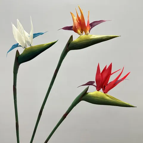 Artificial Bird of Paradise Strelitzia Flower Branch High Quality Fake Floral Simulation Plant For Home Wedding Decor