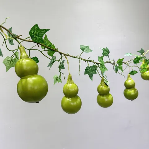 Artificial Gourd Vine Hanging Plant Fake Greenery Rattan Garland For Home Wall Indoor Outdoor Garden Decoration
