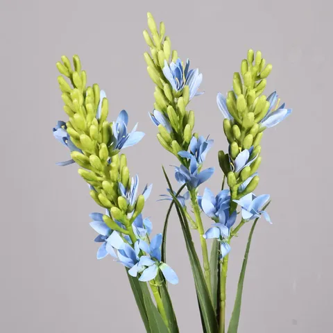 Artificial Tuberose Hyacinth Silk Flower Single Branch Fake Floral Stem For Home Decor Wedding Party Floral Arrangement