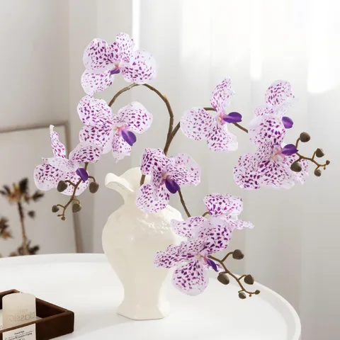 Τεχνητό Στελέχος Λουλουδιών Ορχιδέας Phalaenopsis Ψεύτικο Μεταξωτό Λουλούδι Για Διακόσμηση Σπιτιού Γάμου Σύνθεση Λουλουδιών