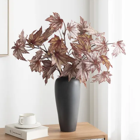 Artificial Green Plant Dragon Scale Leaf Begonia Leaf Fake Plant Simulation Foliage Branch For Home Indoor Floral Decor