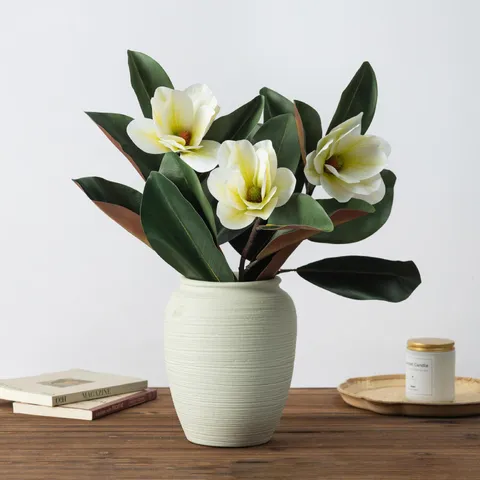 Artificial Magnolia Flower Branches Fake Floral Art Home Decoration Silk Flower