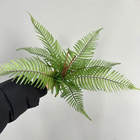 Artificial Fern Leaves Simulation Green Plant Fake Foliage For Micro Landscape Home Decor Floral Arrangement