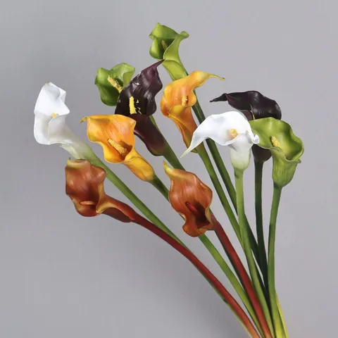 Artificial Calla Lily Flower Thick PU Taro Fake Flower Home Decor Wedding Photography Props