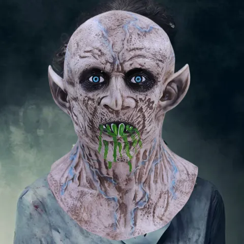 Halloween Latex Scary Mask Demon Vampire Cosplay Party Costume Prop Spooky Horror Party Decoration