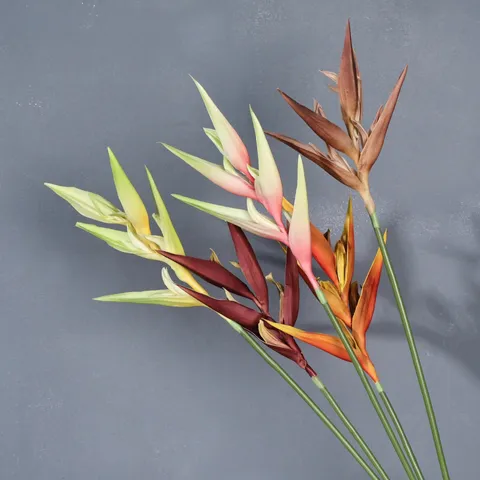 Artificial Bird Of Paradise Flower Soft Rubber Crane Flower Stems For Home Decor Wedding Floral Arrangement Plant