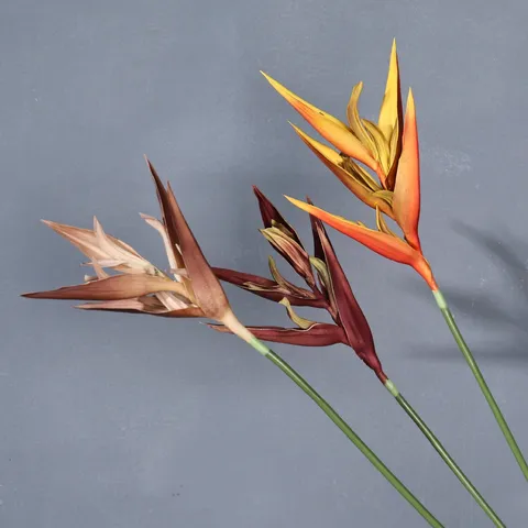 Artificial Bird Of Paradise Flower Soft Rubber Crane Flower Stems For Home Decor Wedding Floral Arrangement Plant