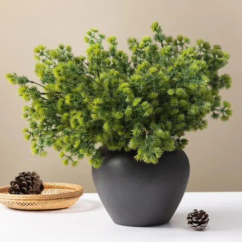 Artificial Pine Needles Branch Small Bundle Fake Pine Tree Greenery Plant For Home Decor Landscape Floral Arrangement