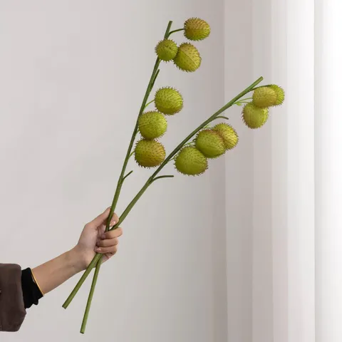 Kunstmatige Tangmian Vrucht Groene Plant Enkele Nep Bloem Puffer Ballon Vrucht Decoratieve Plantenmuur Huisdecoratie