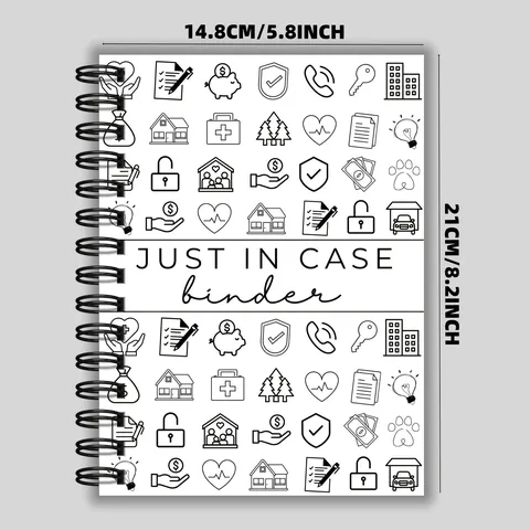 Ultimate Goal Planner Emergency Life Planner Notebook Just In Case Binder Spiral Bound Organizer Journal