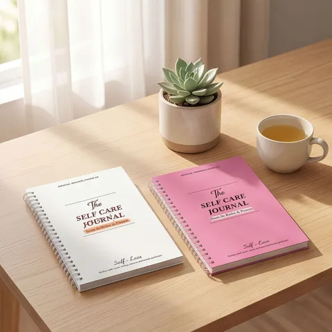 Self Care Journal Spiral Notebook Mental Health Tracker Daily Mood Management Self Love Writing Diary