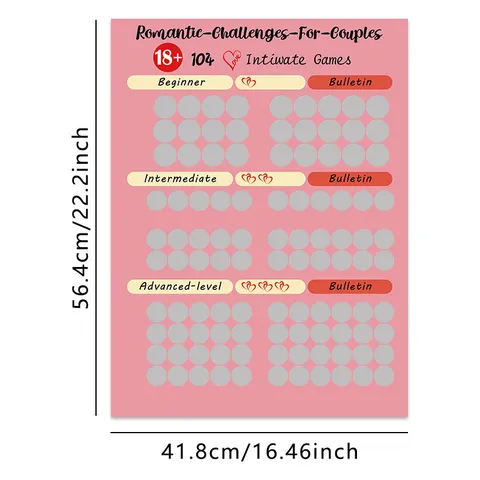 Romantic Scratch Off Poster For Couples Date Ideas Challenges Adult Interactive Game Poster With Envelope Gift
