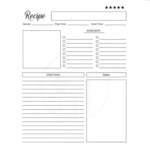 Hardcover Spiral Recipe Notebook Cooking Journal For Kitchen Note Taking