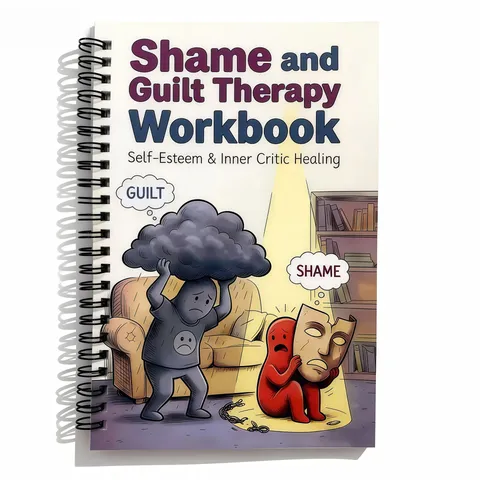Shame And Guilt Therapy Workbook Self Growth Psychological Spiral Bound Notebook For Emotional Healing