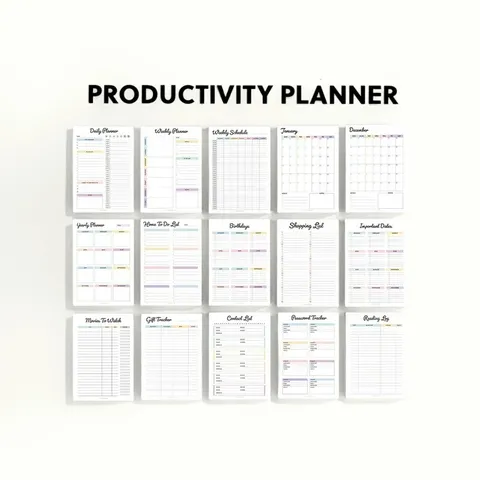 Home Management Binder Loose Leaf Notebook Spiral Bound Planner Organizer For Office School Supplies