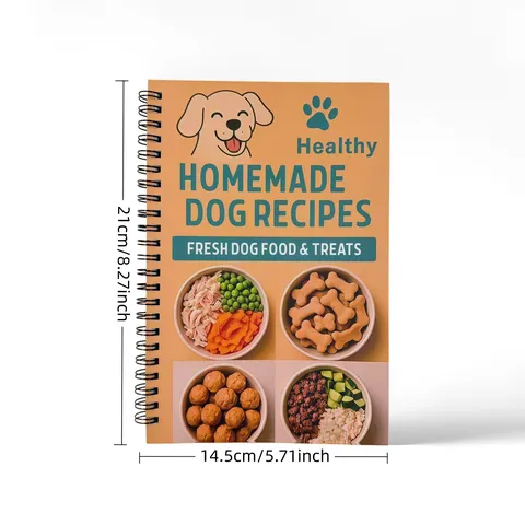 Homemade Dog Recipe Book Spiral Notebook Pet Meal Record Journal For Daily Use Kitchen Cooking Writing Supplies