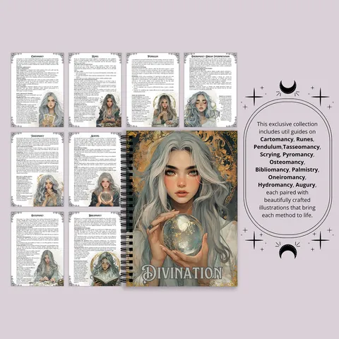 Divination A5 Spiraal Notitieboek Geheimzinnig Tarot Magie Planner Dagboek Retro Esthetisch Dagelijks Schrijf Notitieboek