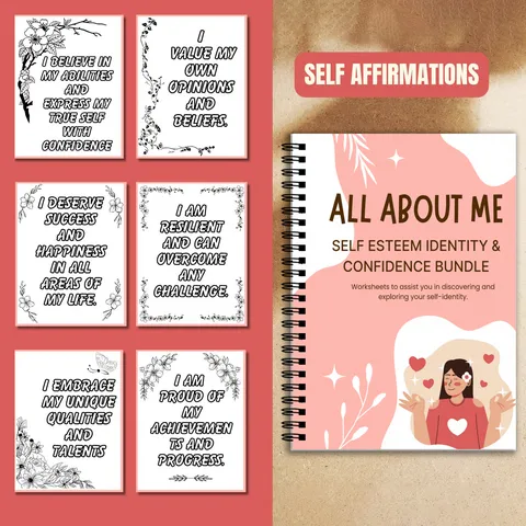 All About Me Self Esteem Identity And Confidence Spiral Notebook Journal Daily Writing Notebook For Personal Growth