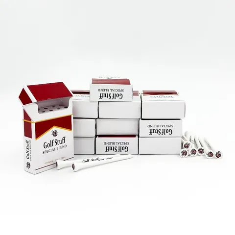 Ensemble de Tees de Golf Design Boîte à Cigarettes Créatif en Bambou Support de Balle de Golf Accessoires d'Entraînement Sportif