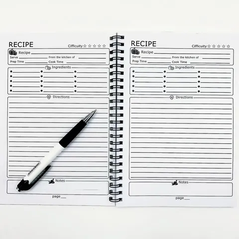 Recipe Book Journal Spiral Bound Blank Cookbook For Kitchen Cooking Baking With Conversion Charts And Note Pages