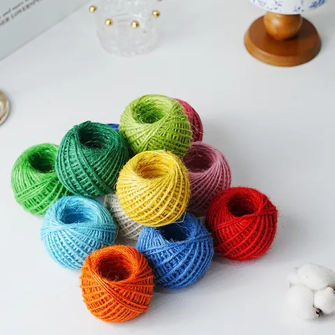 Bunte Juteschnur Sortiment Natürliche Geflochtene Bastelschnur Für DIY Handarbeit Kindergarten Scrapbooking Geschenkverpackung Anhänger Schnur