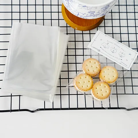 Clear OPP Packaging Bags Flat Poly Candy Plastic Bags For Christmas Lollipop Chocolate Cookie Sweet Treats Bakery Gift Wrap