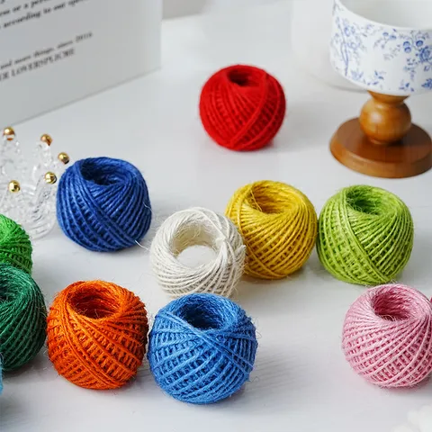 Bunte Juteschnur Sortiment Natürliche Geflochtene Bastelschnur Für DIY Handarbeit Kindergarten Scrapbooking Geschenkverpackung Anhänger Schnur