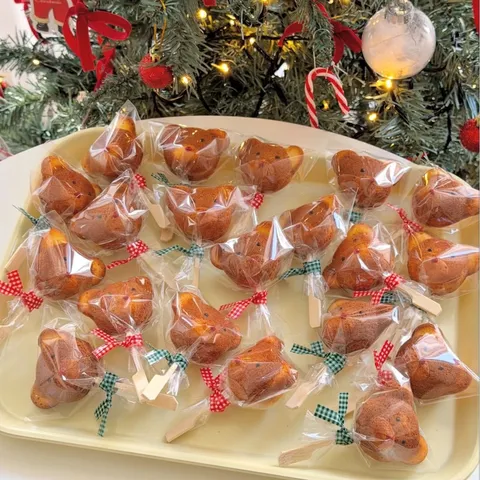 Clear OPP Packaging Bags Flat Poly Candy Plastic Bags For Christmas Lollipop Chocolate Cookie Sweet Treats Bakery Gift Wrap
