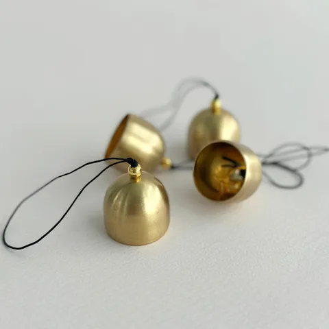 Goud Metaal Kerst Hängende Klokken Ornamenten Japanse Vintage Windgong Decoratieve Mini Jingle Bells Voor Vakantie DIY Craft Cadeau Verpakking Accessoires