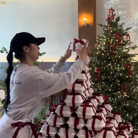 Boîte Jetable Écologique en Pulpe de Canne à Sucre pour Hamburger Pâtisserie Cadeau de Noël Boîte d'Emballage Sans Accessoires