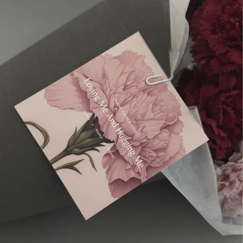 Fête Des Mères Oeillet Fleur Étiquette Cadeau Rose Papier Couché Carte Vœux Décoration Pour Boulangerie Bouquet Fleurs Emballage Boîte Carte Encart