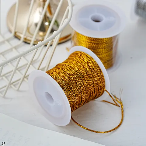 Metallic Shiny Packing String Ribbon For Gift Wrapping Craft DIY Decoration Cord Tag Rope Spool