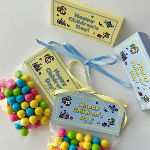 Cartoncini Chiudipacco in Carta a Cartone Animato per Festa della Giornata dei Bambini Decorazioni per Confezioni Regalo Etichette Piegate