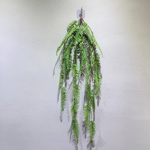 Artificial Boston Fern Vine Hanging Green Plant Fake Foliage For Restaurant Wall Decor Home Indoor Wedding Garden Decoration